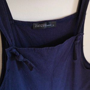 *Last chance* Zanzea dark blue linen overalls